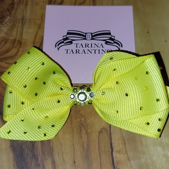 Tarina Tarantino Yellow Little Lamb Bow Clip - Picture 4 of 6
